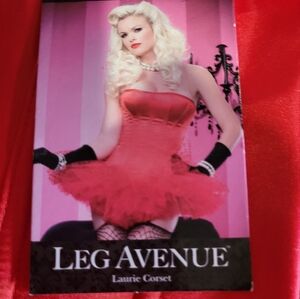 Leg Avenue Corset in Red And Garter Belt